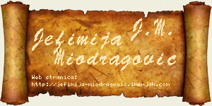 Jefimija Miodragović vizit kartica